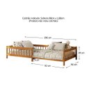 Ver imagem 3 de Cama Montessori Reforçada Infantil 90x190cm Madeira com Estrado Cor Mel Dudy