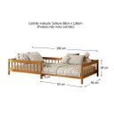Ver imagem 6 de Cama Montessori Reforçada Infantil 90x190cm Madeira com Estrado Cor Mel Dudy Idimex