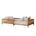 Ver imagem 2 de Cama Montessori Reforçada Infantil 90x190cm Madeira com Estrado Cor Mel Dudy Idimex
