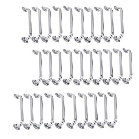 Alça de Apoio 50cm Barra Inox Kit 30 Unidades Banheiro Corrimao Acessibilidade
