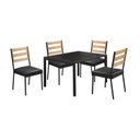 Ver imagem 2 de Conjunto para Sala de Jantar com 4 Cadeiras Londres Preto/Fosco/Marmorizado