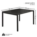 Ver imagem 3 de Conjunto para Sala de Jantar com 4 Cadeiras Londres Preto/Fosco/Marmorizado
