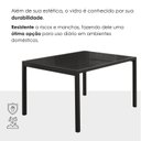 Ver mais imagens de Conjunto para Sala de Jantar com 4 Cadeiras Londres Preto/Fosco/Marmorizado