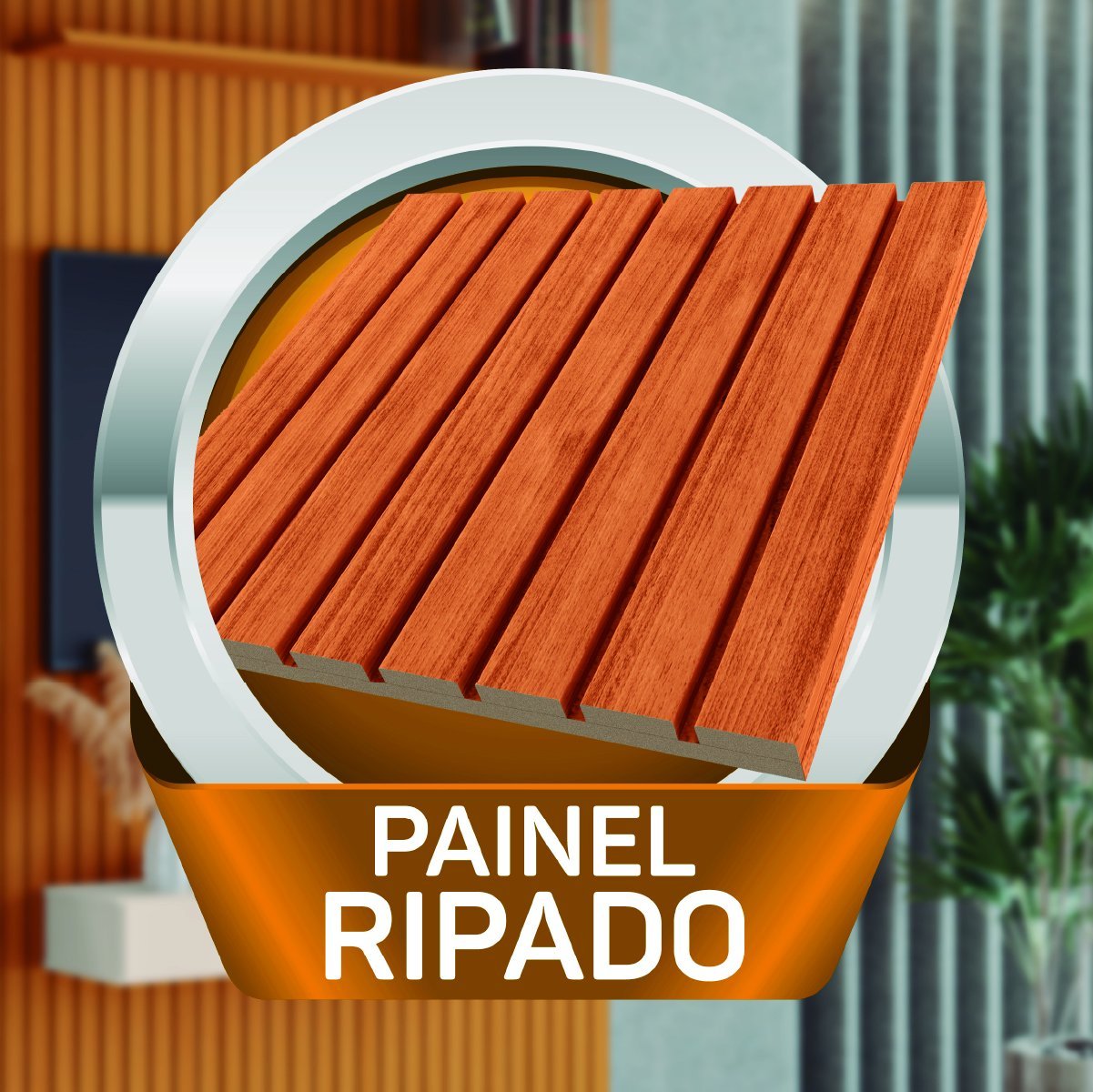 Painel para Tv até 55 Polegadas 1,35x2,40m Ripado com Nicho Arbo Cedro/off White Edn - 3