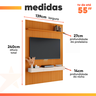 Painel Ripado para Tv até 55 Polegadas com Nicho - Edn - 3