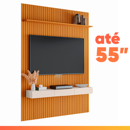 Painel Ripado para Tv até 55 Polegadas com Nicho - Edn - 1