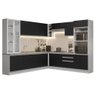 Armário de Cozinha Completa 549cm Branco/preto Glamy Madesa 01 - 3