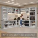 Ver imagem 6 de Armário de Cozinha Completa 549cm Branco/preto Glamy Madesa 01
