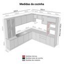 Ver imagem 4 de Armário de Cozinha Completa 549cm Branco/preto Glamy Madesa 01