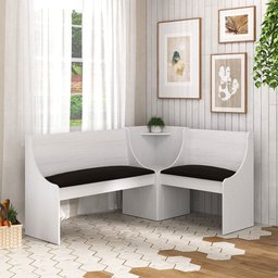 Canto Alemão sem Mesa Branco - Hecol - 1