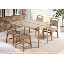 Ver imagem 3 de Banqueta Amores Baixa Corda Nude Base Pinhão 45cm - 69560
