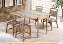 Ver imagem 3 de Banqueta Amores Baixa Corda Nude Base Pinhão 45cm - 69560
