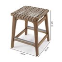 Ver imagem 2 de Banqueta Amores Baixa Corda Nude Base Pinhão 45cm - 69560