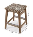 Ver imagem 2 de Banqueta Amores Baixa Corda Nude Base Pinhão 45cm - 69560