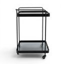 Ver imagem 5 de Carrinho para Bar Art Deco em Metal e Vidro 70x45x43cm
