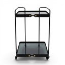 Ver imagem 1 de Carrinho para Bar Art Deco em Metal e Vidro 70x45x43cm