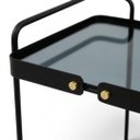 Ver imagem 4 de Carrinho para Bar Art Deco em Metal e Vidro 70x45x43cm