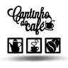 Painel Decorativo Cantinho Do Café Com Quadros Mdf Aplique - 1