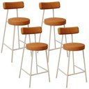 Ver imagem 1 de Kit 04 Banquetas Baixa Cozinha Sala Jantar Bancada Milão Arena L02 Couríssimo Canela - lyam