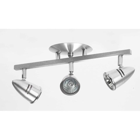 Spot De Sobrepor Para 3 Lâmpadas Gu10 Cor Spt 403 Escovado