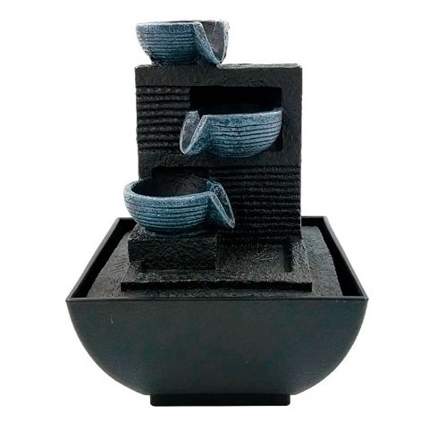 Fonte Decorativa Cascata 01 Led Branca Bivolt 13x18 Cm