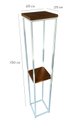 Ver imagem 3 de Suporte Plantas de Chão 2 Andares Branco Prateleira Ferro Estilo Industrial Decoração Minas Arte Pró