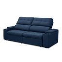 Ver imagem 1 de Sofá Retrátil Reclinável 3 Lugares 250cm Ginevra F05 Veludo Azul - Mpozenato