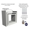 Kit de 3 Nichos Decorativos na Cor Branco - 3