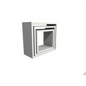 Kit de 3 Nichos Decorativos na Cor Branco