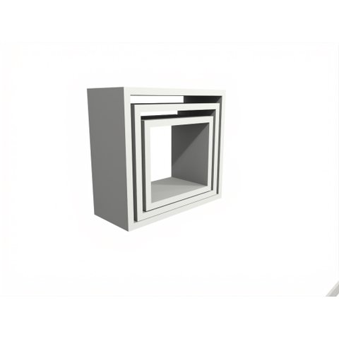 Kit de 3 Nichos Decorativos na Cor Branco