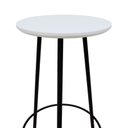 Ver imagem 5 de Banco Alto Tripé Metal Assento Madeira Preto/Branco