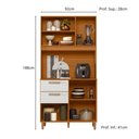 Ver imagem 5 de Kit de Cozinha Marina Piccolo 3 Portas 2 Gavetas MDF 92cm Freijó Pallazio
