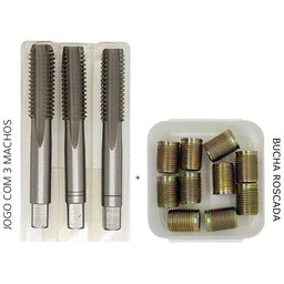 Rosca Postiça Bucha Roscada - M4 X 0,7 - M6 X 1,0 + Macho - 1 Rosca Postiça Bucha Roscada - M4 X 0,7 - M6 X 1,0 + Macho - 1