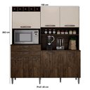 Ver imagem 3 de Kit Cozinha Compacta 7 Portas 2 Gavetas Imbuia/Off White