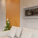 Ver imagem 4 de Kit 10 Unidades - Revestimento Ripado Placa Mdf Painel Decorativo 45 X 11 Cm: Freijó