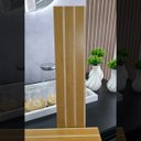 Ver imagem 2 de Kit 10 Unidades - Revestimento Ripado Placa Mdf Painel Decorativo 45 X 11 Cm: Freijó