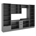 Ver imagem 6 de Cozinha Modulada Lumina 6 Portas 3 Gavetas MDF MDP 340cm Cinza Supremo e Urbano Telasul