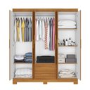 Ver imagem 2 de Guarda-roupa Casal Estelar 6 Portas 2 Gavetas Freijó Trend - Pnr Móveis