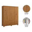 Ver imagem 5 de Guarda-roupa Casal Estelar 6 Portas 2 Gavetas Freijó Trend - Pnr Móveis