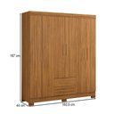 Ver imagem 4 de Guarda-roupa Casal Estelar 6 Portas 2 Gavetas Freijó Trend - Pnr Móveis