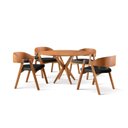 Ver imagem 3 de Conjunto de Mesa Redonda 120 cm com 4 Cadeiras Luna Marrom/Preto Yescasa