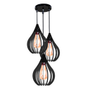 Ver imagem 2 de Luminária Teto Lustre Pendente Balcão Cozinha Sala Trio:Preto