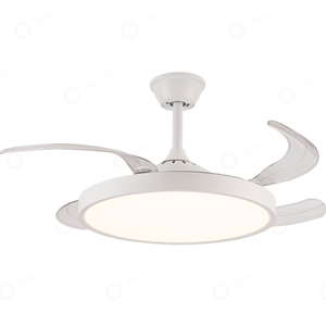 Ventilador Plafon Retrátil Teto Controle Remoto Led 4 Pás Fresh Wind Slim Branco