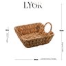 Cesta de Fibra Natural Quadrada 24 X 8CM com ALÇA LYOR 1640 - 5