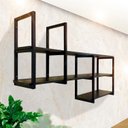 Ver imagem 4 de Prateleira Suspensa Decorativa Estilo Industrial Moderna e Elegante Mdf 1mt