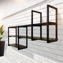 Ver imagem 3 de Prateleira Suspensa Decorativa Estilo Industrial Moderna e Elegante Mdf 1mt