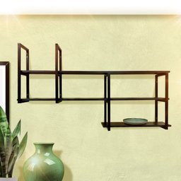 Prateleira Suspensa Decorativa Estilo Industrial Moderna e Elegante Mdf 1mt - 5