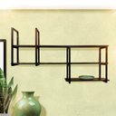 Ver imagem 5 de Prateleira Suspensa Decorativa Estilo Industrial Moderna e Elegante Mdf 1mt
