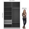 Guarda Roupa 2 Pt De Correr Mdf Duna Line Com Macadamia - 2