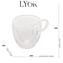 Ver imagem 6 de Conjunto 2 Xícaras P/café Dupla Parede de Vidro Heart Lyor 1374